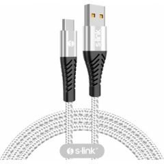S-link SL-STM55M 3A Fast Şarj Micro Usb Gri Data