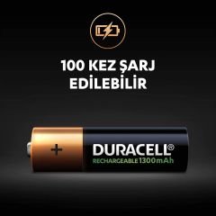 Duracell AA 1300mAh 2 Adet Şarj Edilebilir Pil