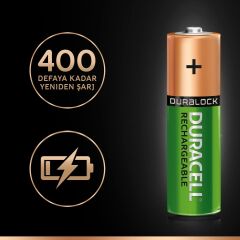 Duracell AA 2500mAh 2 Adet Şarj Edilebilir Pil