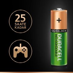 Duracell AA 2500mAh 2 Adet Şarj Edilebilir Pil