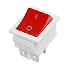 IC-104B Geniş Işıklı Anahtar On-Off Beyaz Kasa 4P