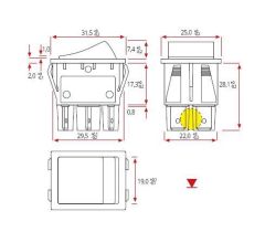 IC-104B Geniş Işıklı Anahtar On-Off Beyaz Kasa 4P