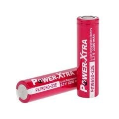 Power-Xtra PX18650- 3.7V 2200 mAh Liion Şarjlı Pil