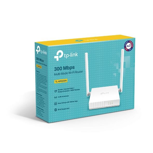 TP-LINK WR820N 300Mbps 2.4 GHZ 3 PORT DUAL BAND 2 SABIT ANTEN KABLOSUZ ROUTER