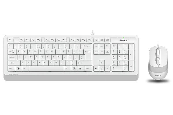 Q A4 TECH F1010  BEYAZ KABLOLU MULTIMEDYA USB KLAVYE MOUSE SET