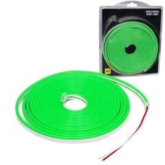 12 V 6 MM Neon Led Yeşil 5mt