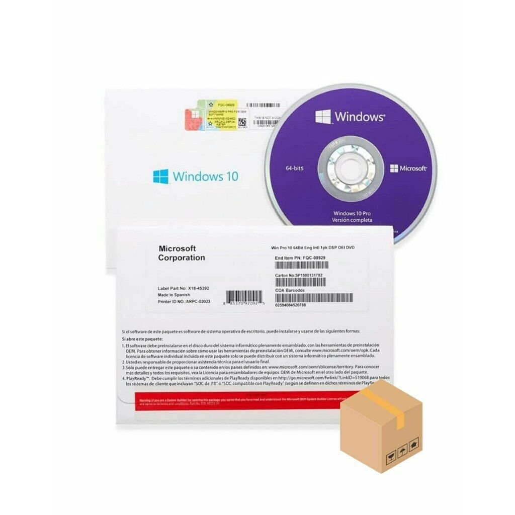 MICROSOFT FQC-08977 Windows 10 PRO 64 bit TR Oem İşletim Sistemi