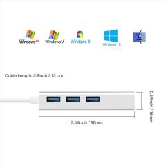 CODEGEN CDG-CNV41 USB 3.0 - 3Port USB 3.0 RJ45 Ethernet Çoklayıcı Hub