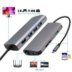 CODEGEN CDG-CNV40 USB 3.1 Type-C - USB 3.0+ RJ45 + SD/Micro Sd Kart