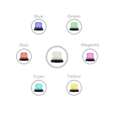 MESAN Ø90 RGB LED İKAZ LAMBA BUZZERLI KONTAK TİP MS 755.12-24VAC/DC